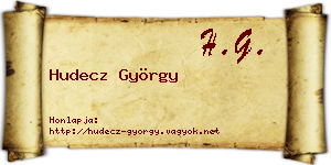 Hudecz György névjegykártya