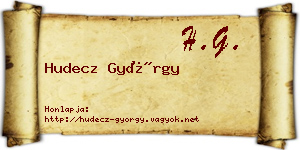 Hudecz György névjegykártya