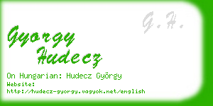 gyorgy hudecz business card