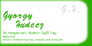 gyorgy hudecz business card